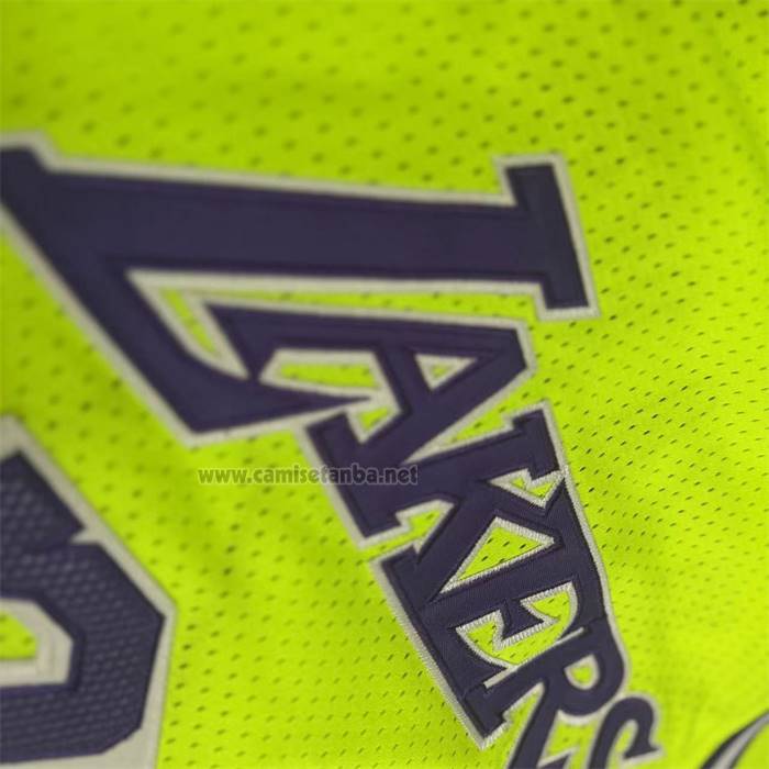 Camiseta Los Angeles Lakers Kobe Bryant NO 24 Mitchell & Ness 2007-08 Verde